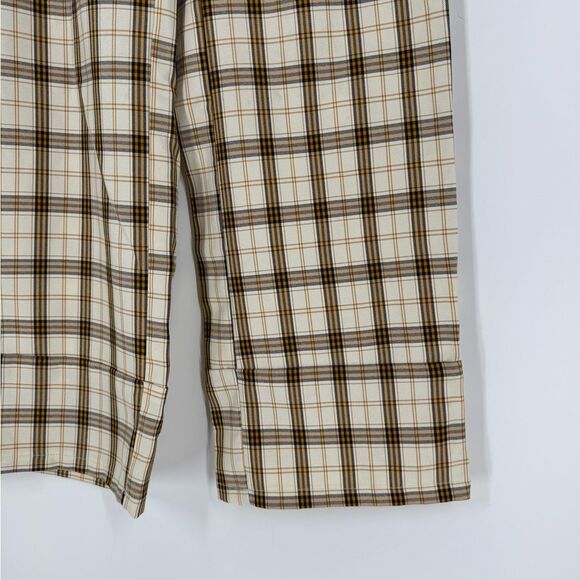 Princess Polly Euros Plaid Wide Leg Pants in Yellow Check | Size 0 - Picture 5 of 9